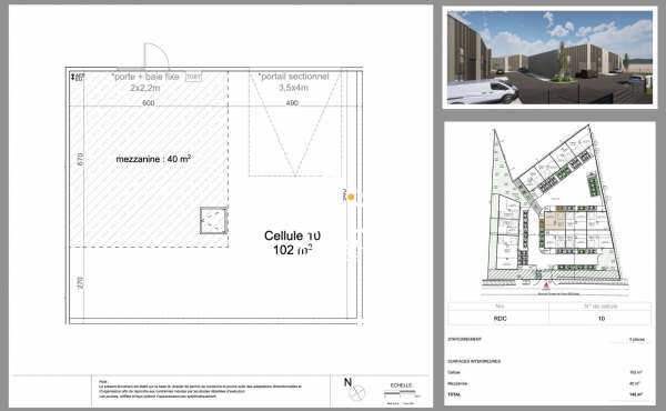 Les Sorinières - VEFA local activité 142 m²